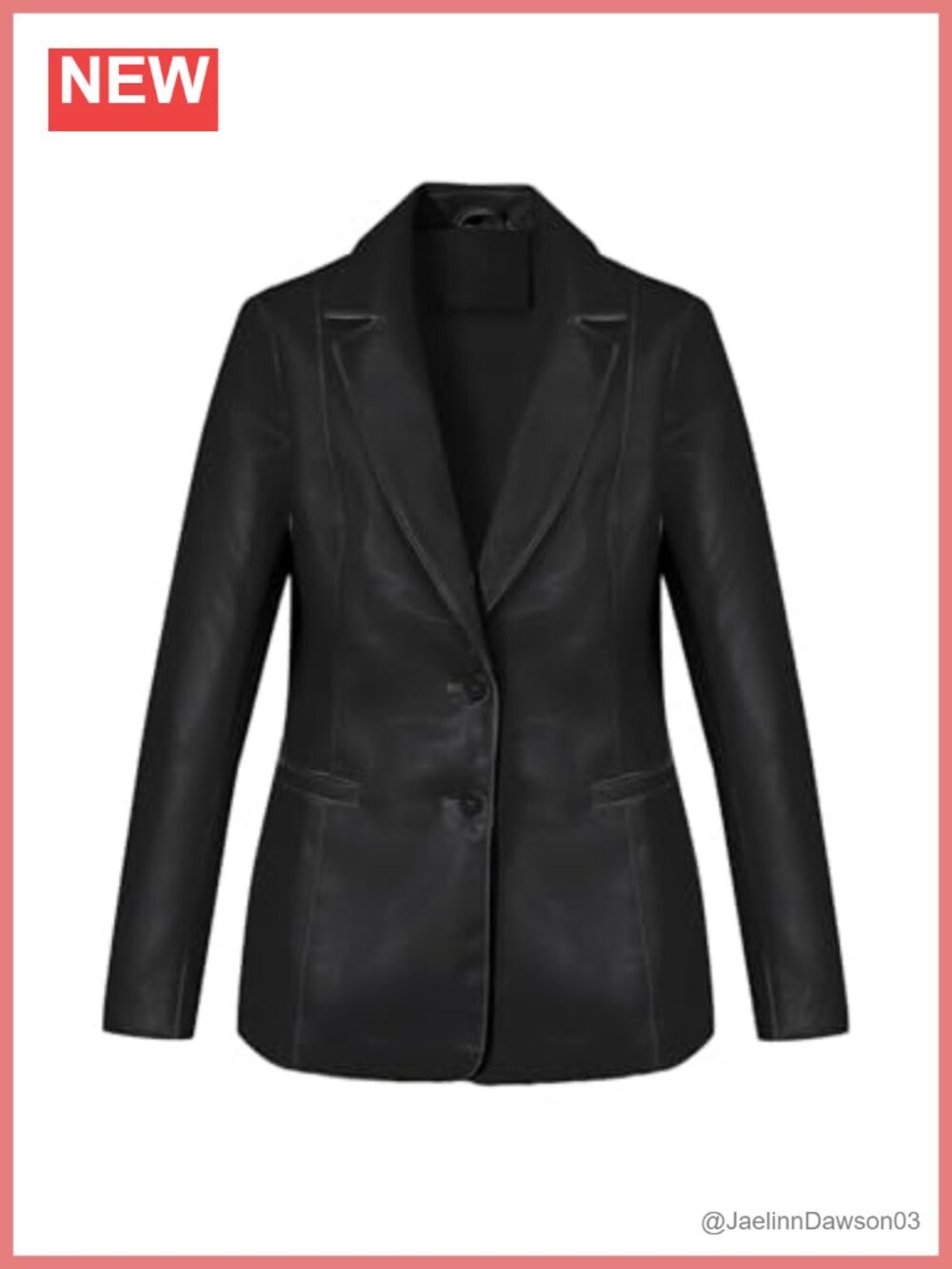 Women's Faux Leather PU Blazer Open Front Business Casual Midi Coat with Pockets